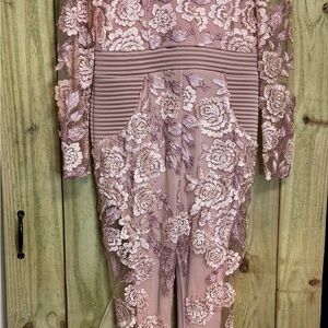 Revolve Zhivago Floral Lace Jumpsuit - Nude